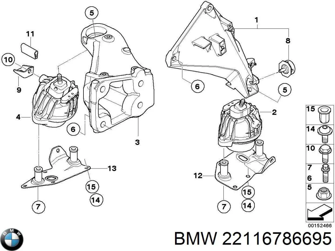 BMW 22116786695 ціна, від 163.38 USD