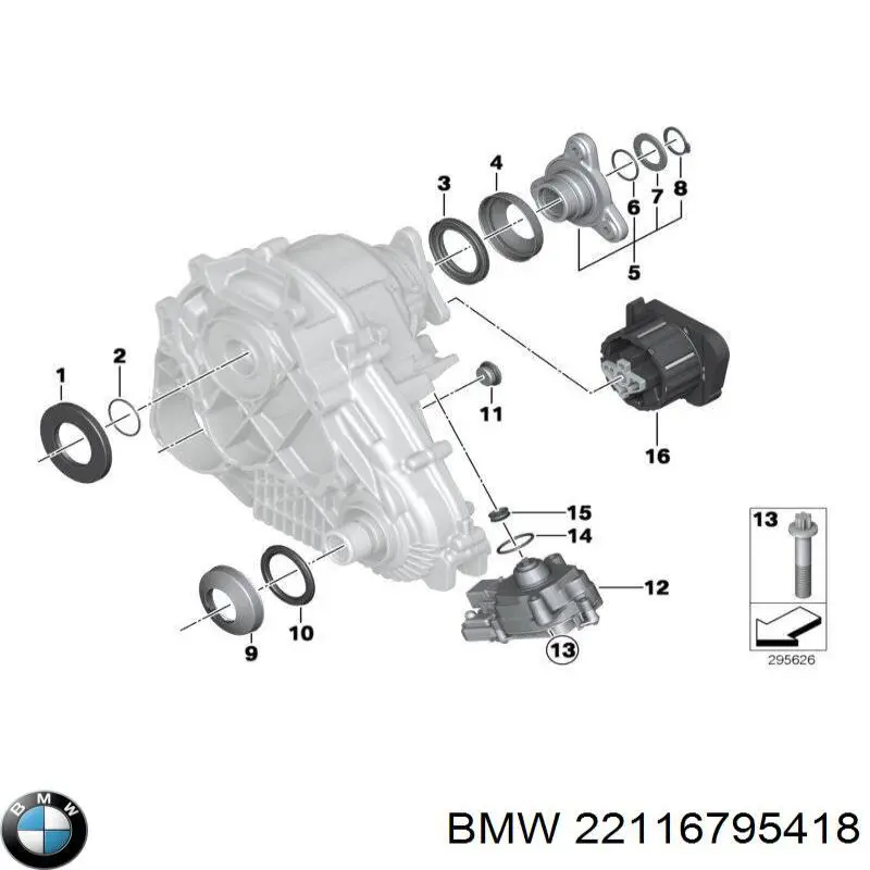 22116795418 BMW подушка (опора двигуна, ліва)