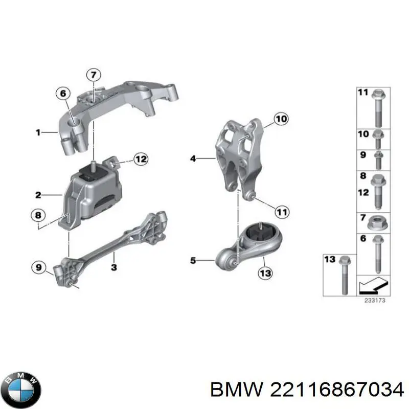  BMW 22116867034 ціна, від 183.17 USD