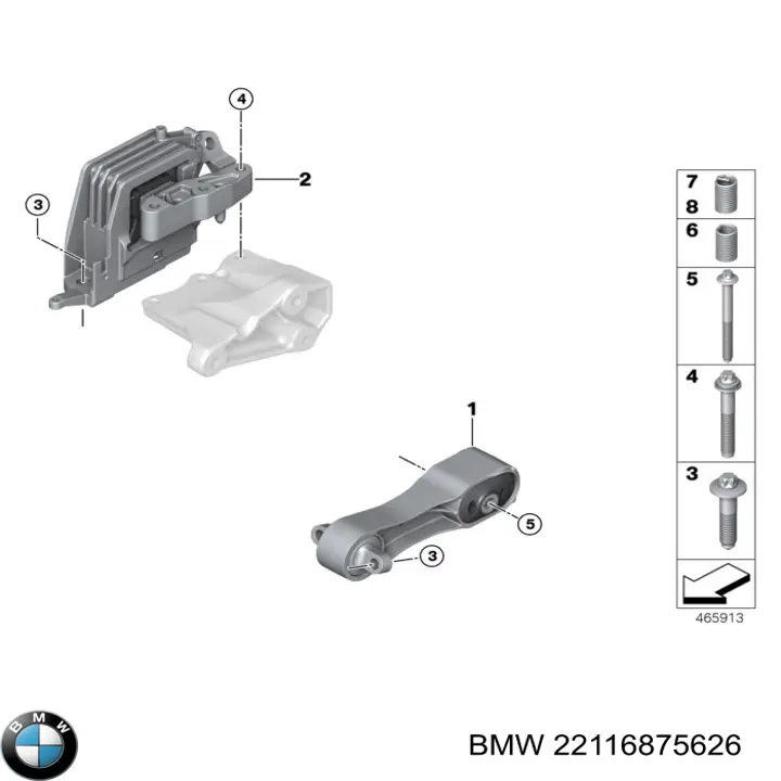 22116853444 BMW подушка трансмісії (опора коробки передач)