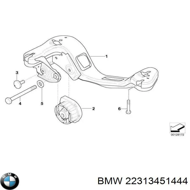 Подушка трансмісії (опора коробки передач) BMW 22313451444 ціна, від 28.51 USD