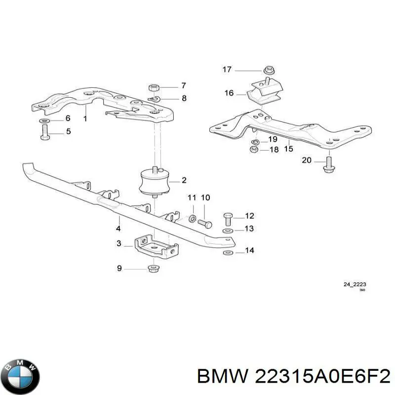 Купити 22315A0E6F2 BMW Кріплення кпп
