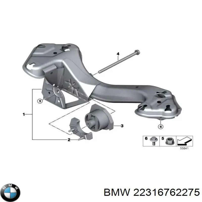 Кронштейн КПП BMW 22316762275 ціна, від 28.22 USD