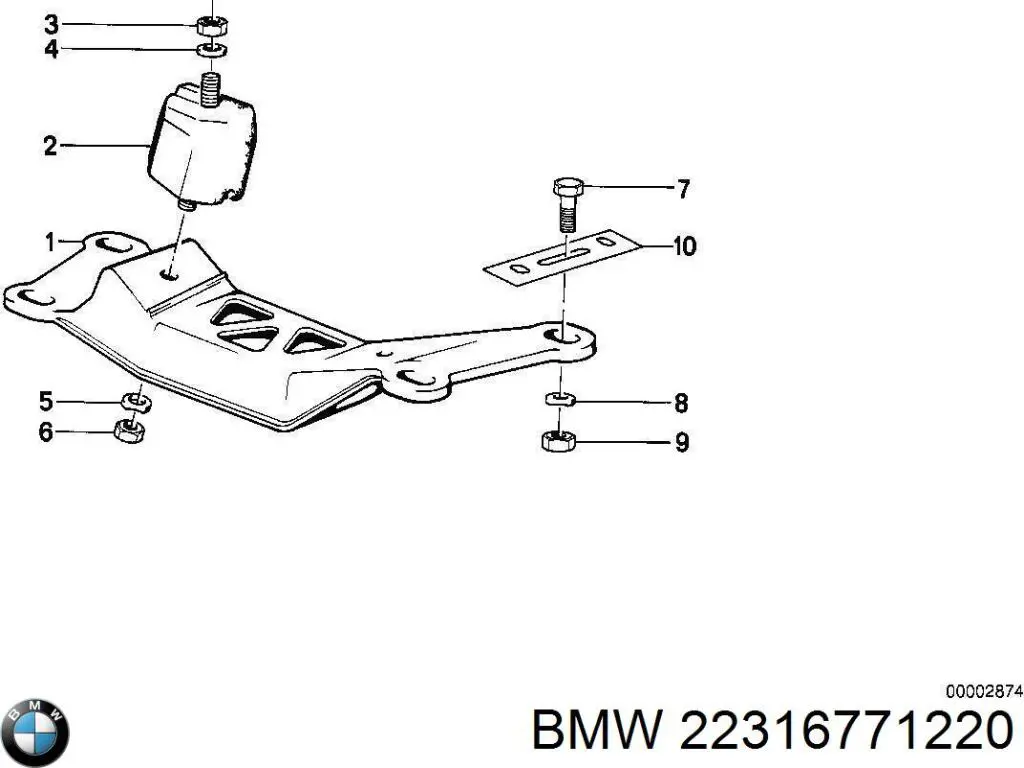 22316771220 BMW подушка трансмісії (опора коробки передач)