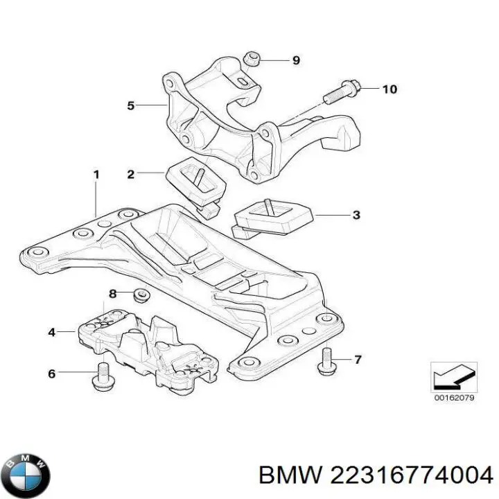 Купити 22316774004 BMW Подушка коробки передач