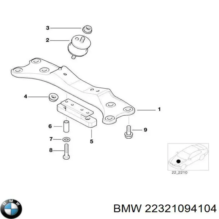  BMW 22321094104 ціна, від 31.67 USD