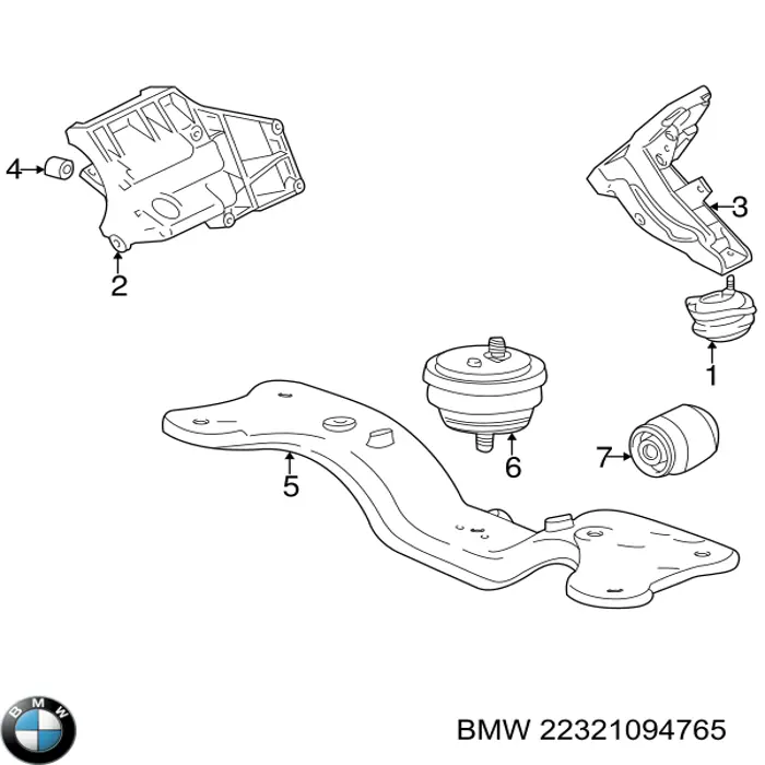 Кріплення кпп BMW 22321094765 ціна, від 16.93 USD