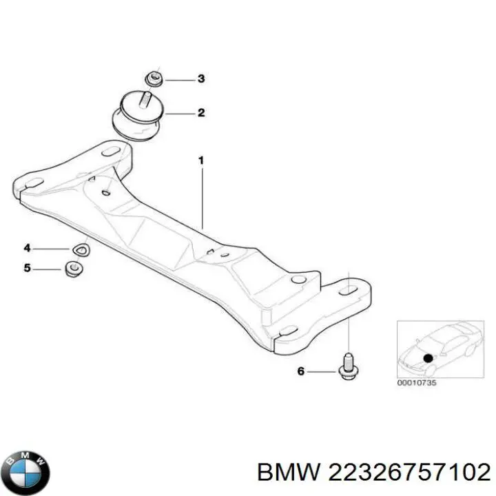  Балка кріплення коробки передач BMW 3 