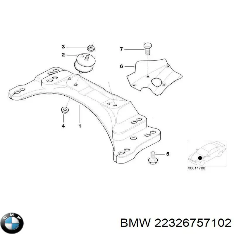 Кріплення кпп BMW 22326757102 ціна, від 10.77 USD