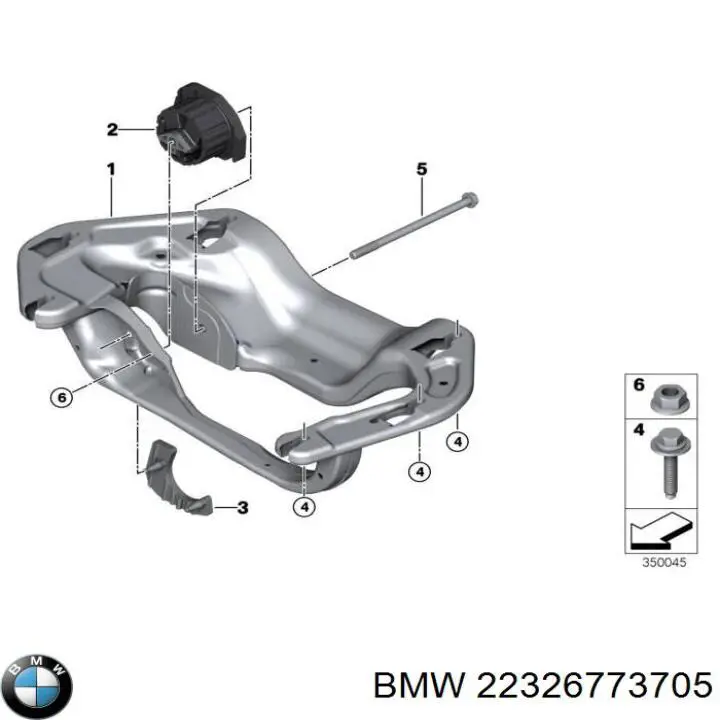 Подушка кріплення глушника BMW 22326773705 ціна, від 8.47 USD