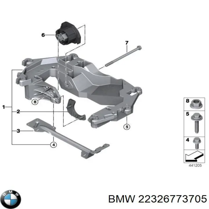 22326773705 BMW Кронштейн кріплення глушника