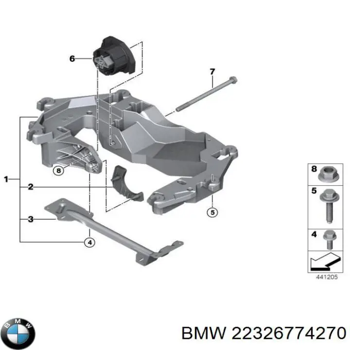 22326774270 BMW Болт переднього важеля, нижнього