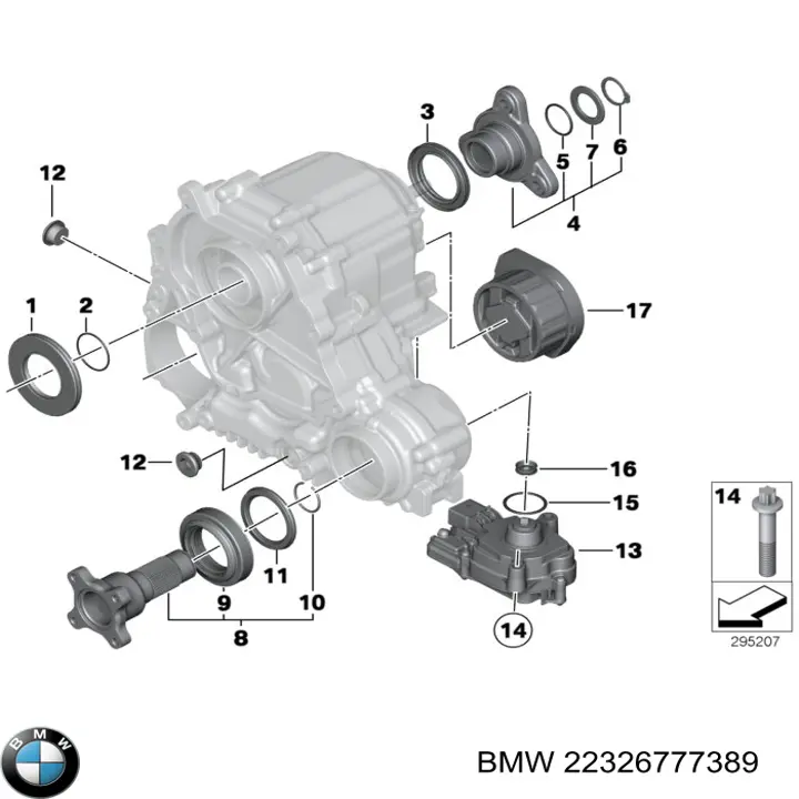 22326777389 BMW Подушка трансмісії, опора роздавальної коробки