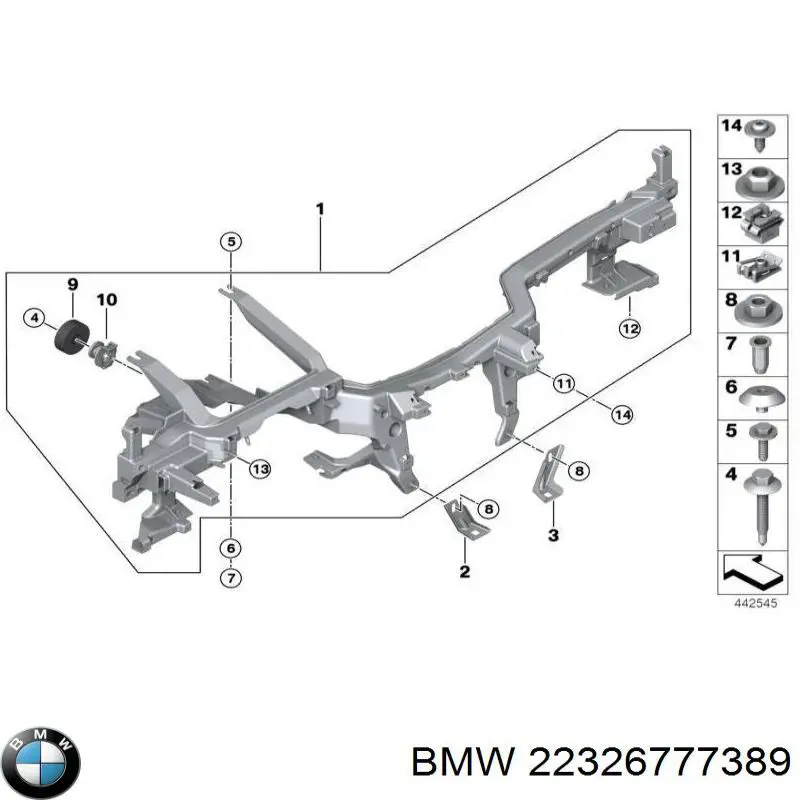 22326777389 BMW подушка трансмісії, опора роздавальної коробки