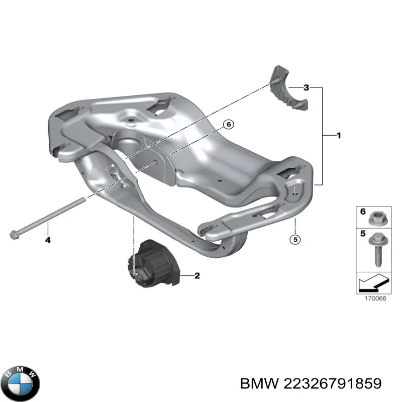 Балка кріплення коробки передач 22326778123 BMW
