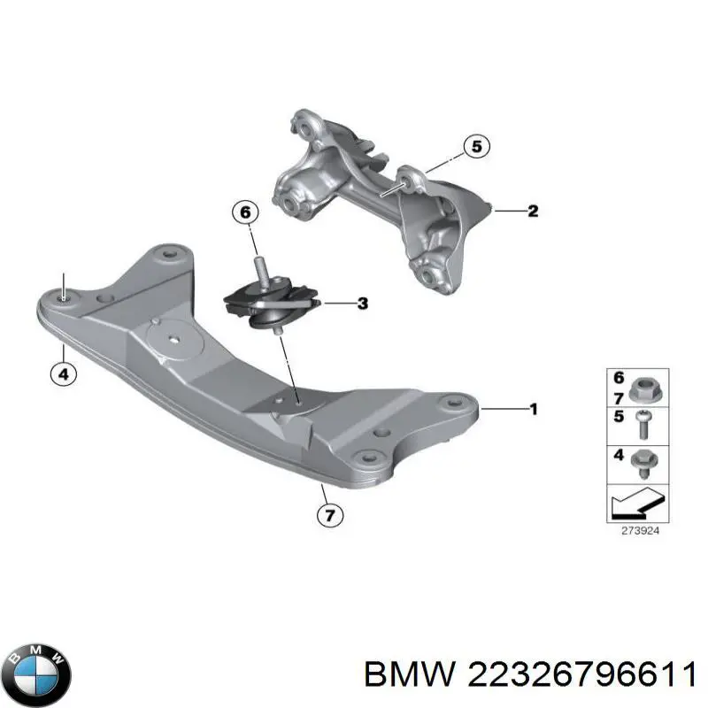 Купити 22326796611 BMW Кріплення кпп