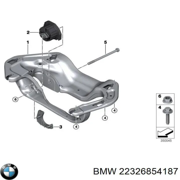 22326854187 BMW балка кріплення коробки передач