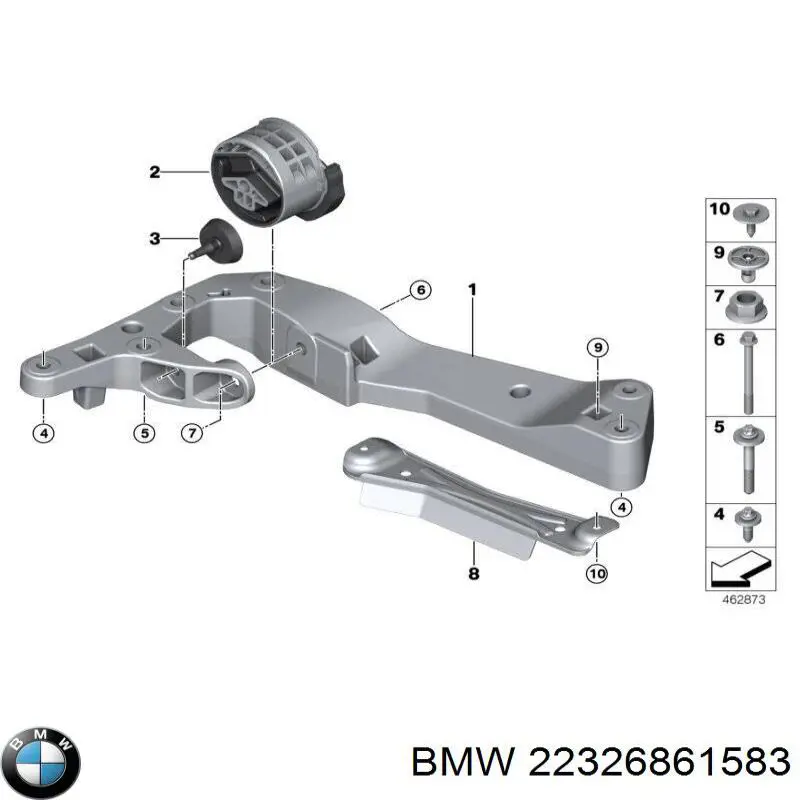 Кронштейн КПП BMW 22326861583 ціна, від 79.01 USD