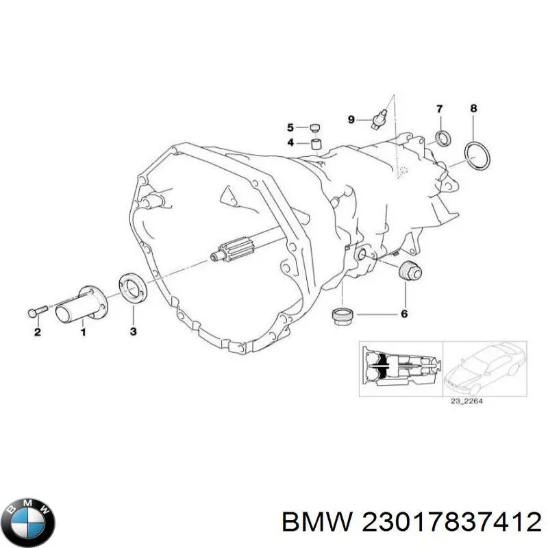 Сальник АКПП/КПП, вхідного/первинного валу BMW 23017837412 ціна, від 69.73 USD
