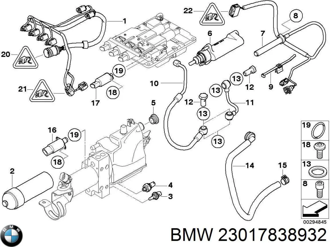 23017838932 BMW Пробка піддона двигуна