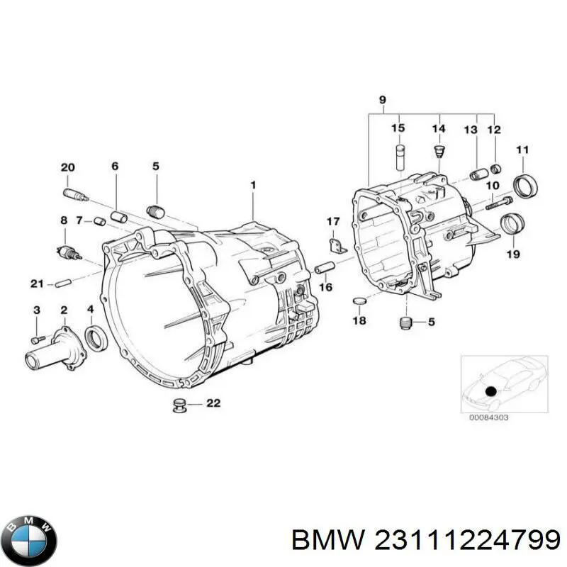 Сальник АКПП/КПП, вихідного/вторинного валу 23111224799 BMW