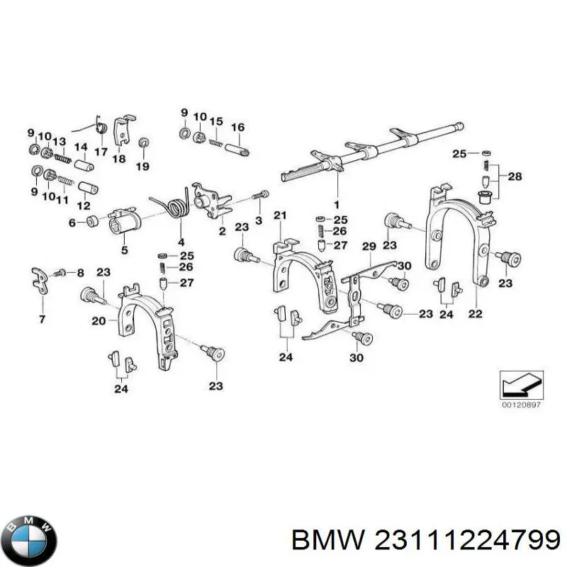 Сальник АКПП/КПП, вихідного/вторинного вала BMW 23111224799