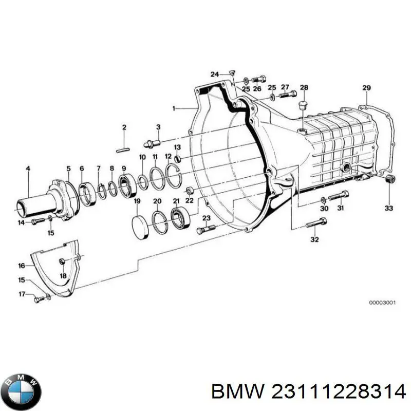 Сальник двигуна, распредвала BMW 23111228314 ціна, від 2.65 USD
