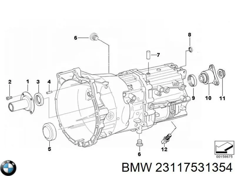Направляюча первинного валу КПП BMW 23117531354 ціна, від 28.56 USD