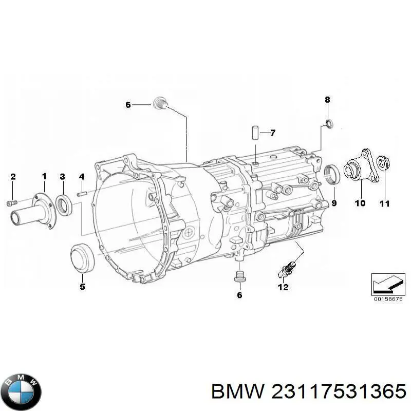 23117531365 BMW сальник акпп/кпп, вихідного/вторинного валу