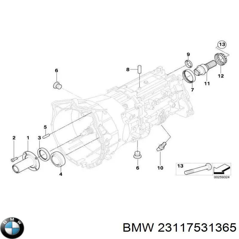 Купити 23117531365 BMW Сальник АКПП/КПП, вихідного/вторинного валу