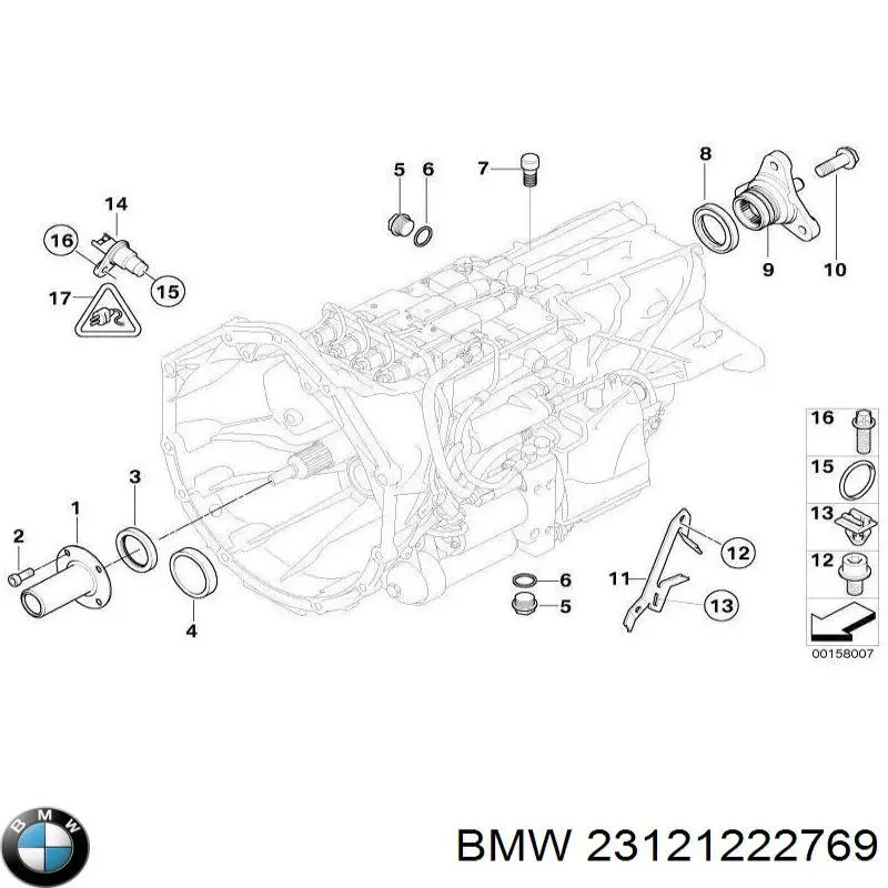 Сальник АКПП/КПП, вихідного/вторинного вала на BMW 8 (E31)