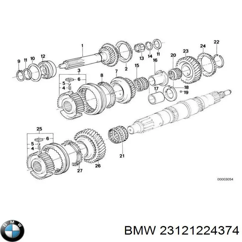 Підшипник шестірні 5-ї передачі КПП BMW 23121224374 ціна, від 321.84 USD