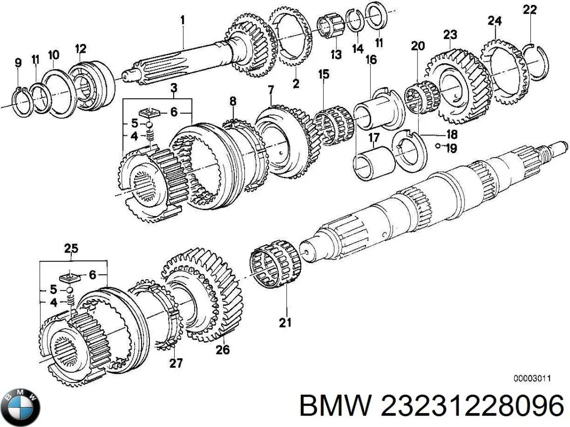 Кільце синхронізатора BMW 23231228096 ціна, від 264.43 USD