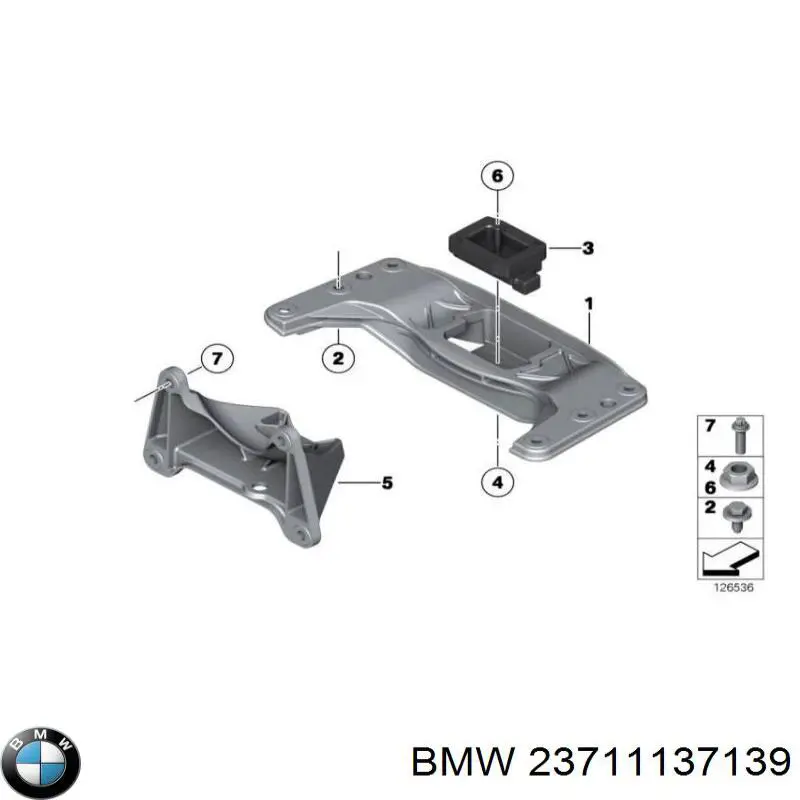 23711137139 BMW подушка трансмісії (опора коробки передач)
