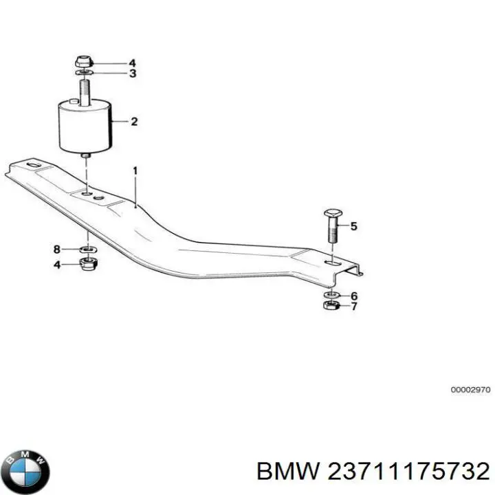 Подушка коробки передач 23711175732 BMW