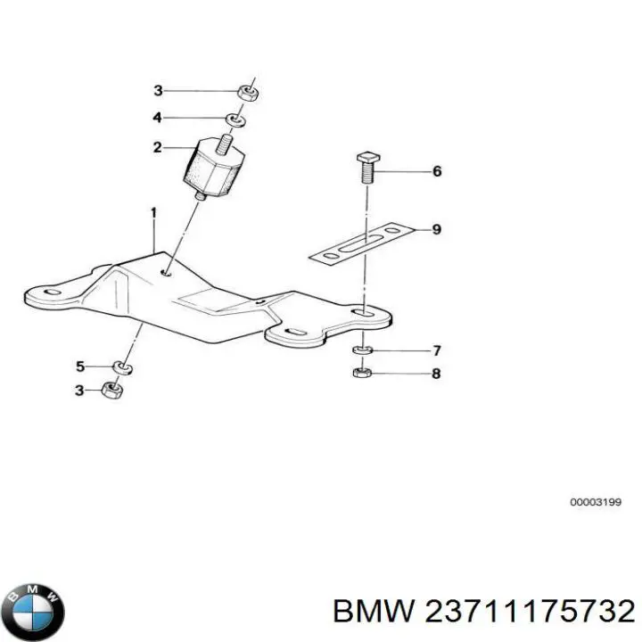 23711175732 BMW Опора кпп
