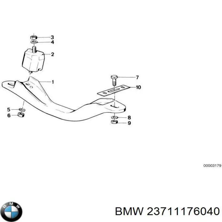 23711176040 BMW подушка трансмісії (опора коробки передач)