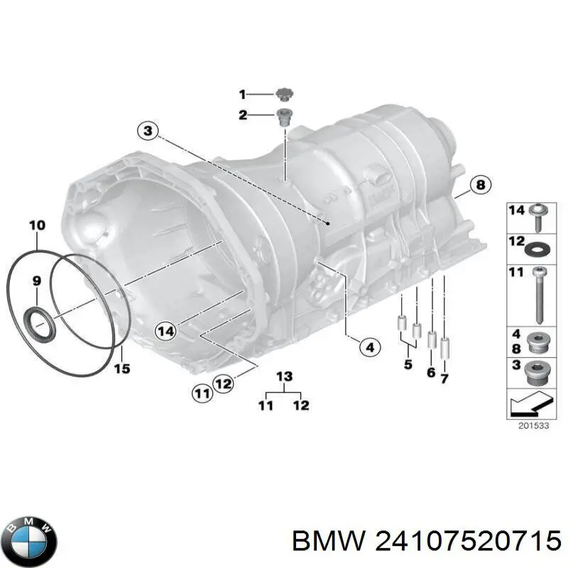 Ремкомплект АКПП BMW 24107520715