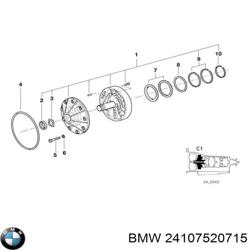 Купити 24100403403 BMW Ремкомплект АКПП