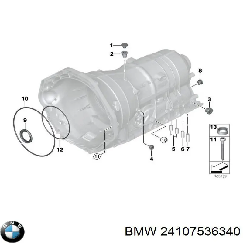 Ремкомплект АКПП BMW 24107536340