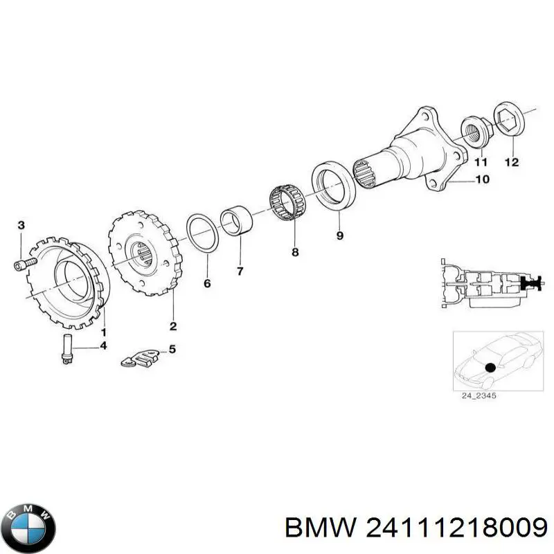 Купити 24111218009 BMW Сальник коленвала передній