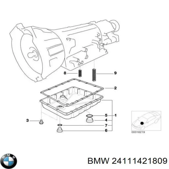 24111421809 BMW Прокладка піддону АКПП