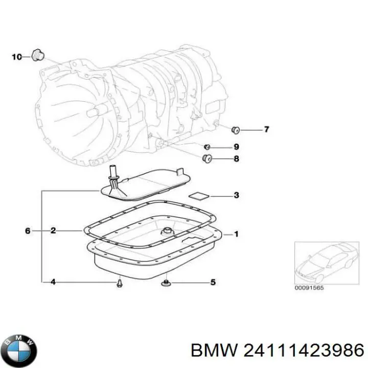 24111423986 BMW Пробка піддона АКПП