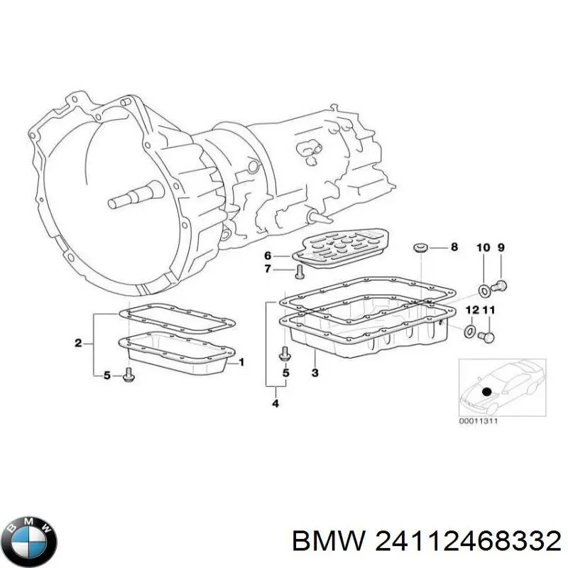 24112468332 BMW Сервісний комплект для заміни масла АКПП