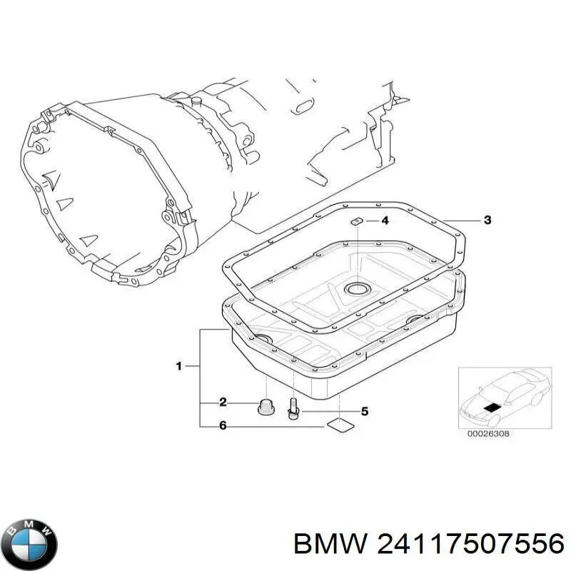 Піддон масляний картера двигуна 24117507556 BMW