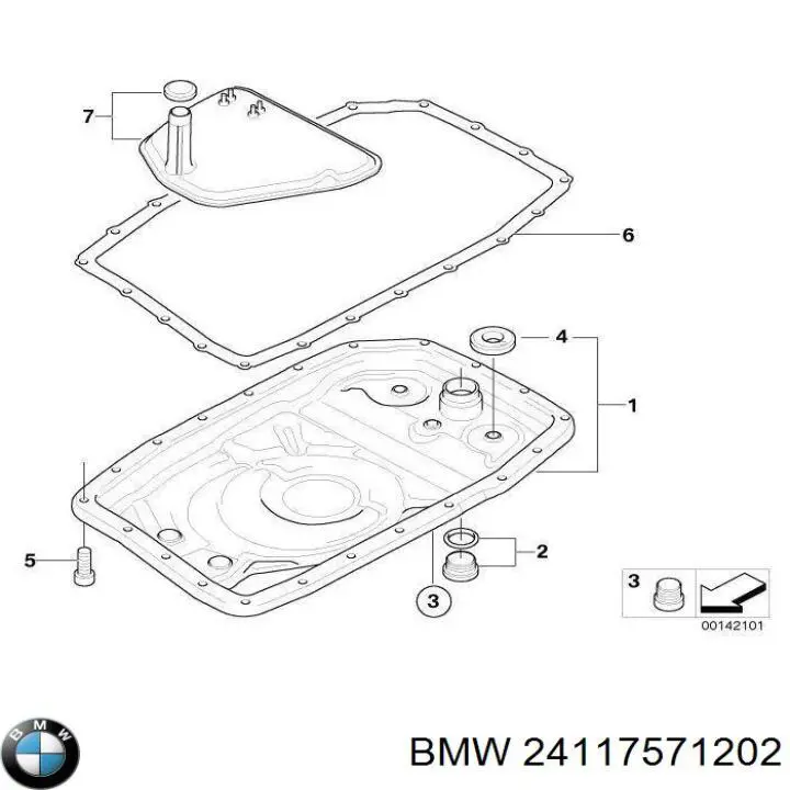 Піддон двигуна BMW 24117571202 ціна, від 226.07 USD