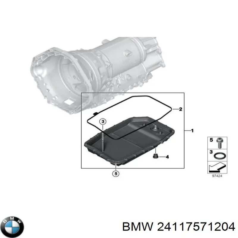 24110398502 BMW прокладка піддону акпп