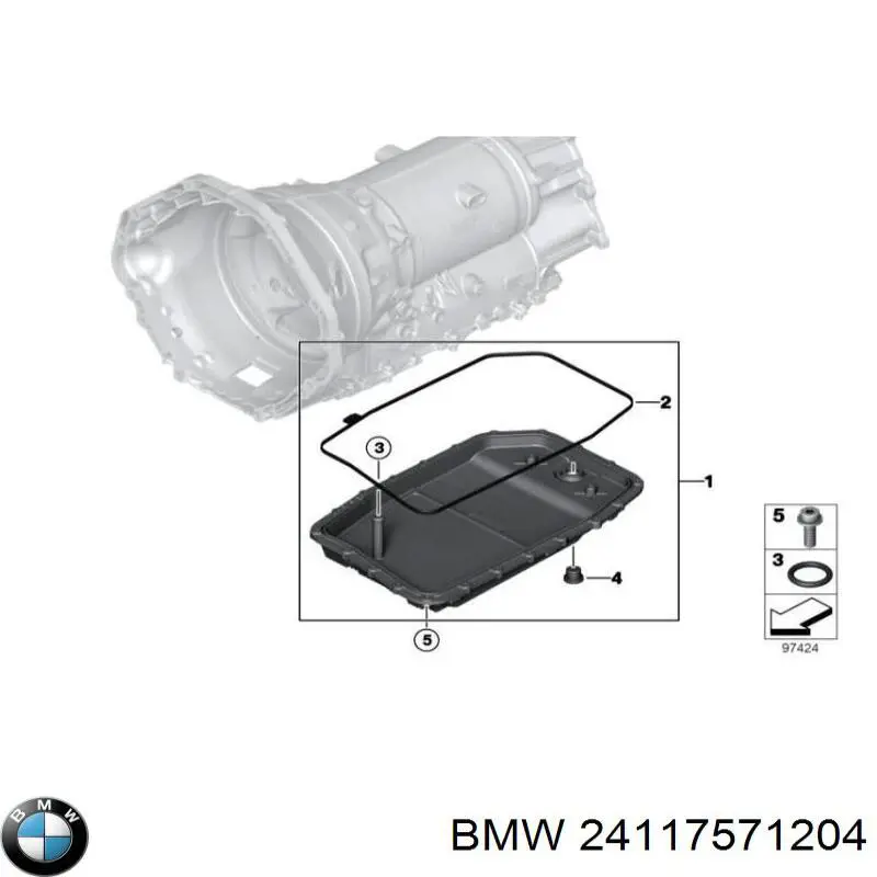 24117571204 BMW прокладка піддону акпп