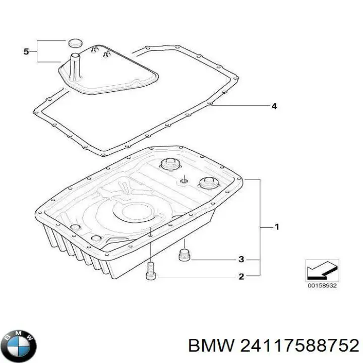Піддон двигуна BMW 24117588752 ціна, від 785.80 USD