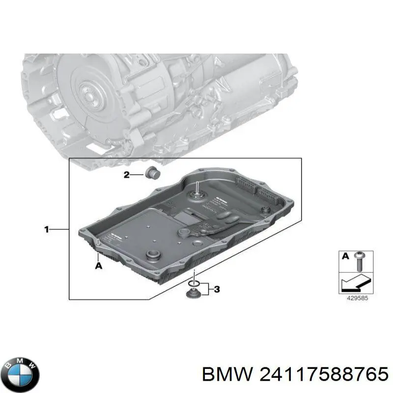 Фільтр коробки автомат BMW 24117588765 ціна, від 7.94 USD